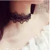 Accesorios Temáticos Oscuros para Adultos, Gargantilla de Encaje Negro, Joyería de Cristal, Cadena para Clavícula Hecha a Mano, Collar Peculiar para Cosplay