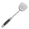 Espátula con Mango de Madera Maciza Acero Inoxidable Herramientas Domésticas de Cocina Espátula para Freír Espátula para Cocinar Espátula de Hierro Engrosada Espátula para Cocinar
