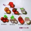 Acessórios de Acrílico DIY Adesivos para Capa de Celular Acessórios de Cabelo Infantis Fornecimento Transfronteiriço Pingente 3D de Morango Maçã de Alta Transparência