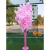 Novo Corredor de Casamento com Neve Artificial Adereços Decoração de Fundo para Casamento Árvore de Flor de Cerejeira Corredor de Casamento com Flor de Cerejeira de Ferro Forjado Enfeites de Casa