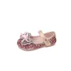 Zapatos de Princesa para Niñas Primavera y Otoño Nuevos Planos con Lazo y Lentejuelas Zapatos para Bebés y Niños Pequeños Suela Suave Cómoda Versátiles Zapatos Pequeños de Cuero