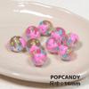 [Rosa] Preciosa colección de cuentas rosas, cuentas pintadas a mano, pulsera de cuentas hecha a mano DIY, colección de colores