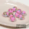 Cuentas Lindas Pintadas a Mano Corazón Colorido Verano Dopamina Accesorios para Ropa Cuentas Sueltas DIY Niña con Cuentas Puntos