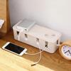 Caja de almacenamiento de tablero de cableado de línea grande, caja de recolección japonesa, caja de almacenamiento de enchufes de alimentación, caja de almacenamiento de plástico con acabado de cables