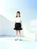 Verano Nuevo Estilo Falda Corta con Tirantes para Niñas Pantalones de Seguridad Conjunto de Tres Piezas Estilo Coreano Ropa Infantil Fabricante Original Venta al por Mayor Falda Tutú