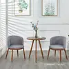 Juego de mesa y sillas de comedor de imitación de madera maciza nórdica, mesa redonda creativa de ocio minimalista moderna para apartamentos pequeños, sillas para cafetería