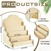 Estante de Exhibición de Tarjetas de Felicitación de Madera, Estante de Almacenamiento de Pósters y Postales de Niveles, Organizador Modular de Escritorio para Cosméticos