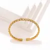 Pulseira de aço titânio europeia e americana fio de aço trançado enrolamento abertura simples alto nível feminina Amazon quente pulseira de aço inoxidável