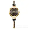 Más vendido Nuevo Flor de Diamante Incrustado Diamante de Color Simple Moda Pulsera con Cordón Reloj de Cuarzo para Mujer Alto Valor