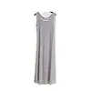Vestidos Chaleco de Modal para Mujer de Verano Base Vestido Largo Talla Grande Holgado Camisón Pijama Delgado Ropa de Casa