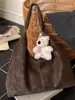 Bolsa Casual Retro de Grande Capacidade para Mulheres Moda Inverno 2025 Nova Bolsa de Ombro para o Dia a Dia Bolsa Tote Relaxada