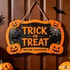 Nuevo producto transfronterizo: letrero de puerta de madera plano para Halloween, decoración de pared creativa, letrero de decoración navideña, venta al por mayor del fabricante