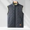 Chaleco de lana de cordero, chaleco de algodón para hombre, chaleco de cuello alto, chaleco para hombre, chaleco de forro polar otoño e invierno para hombre