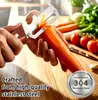Pelador de verduras multifuncional, pelador multifuncional tres en uno con mango de madera y abridor de botellas, utensilios de cocina, utilizado para pelar verduras como frutas, calabazas, patatas, zanahorias, etc., y para abrir botellas.