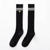 Meias Meias infantis de punho Tubo médio Preto jk Uniforme Meio tubo alto Comprimento do joelho Meias femininas de algodão na moda primavera e outono Tubo médio