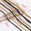 Cadena Fresca y Atrevida Forma de Columna Acero Inoxidable Color Dorado 18K Retención de Color Material para Pulsera DIY Collar Cadena de Bolsa de Joyería