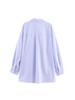 Camisa a Cuadros Estilo Europeo y Americano con Cuello de Muñeca para Mujer Primavera 2025 Diseño Francés Camisa de Bolsillo Rayada