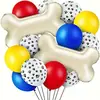 Decoração de Festa de Aniversário Temática para Pets Transfronteiriça Balão Suit Formato de Cachorro Garra de Cachorro Balão de Látex Osso Folha de Alumínio