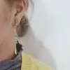 Pendientes Versátiles Estilo Coreano y Japonés Ab Planet con Borlas para Mujer Pendientes de Botón de Diseño de Moda Nicho Pendientes Nuevos 2025