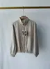 Estilo 'Old Money' para Hombre Lino Lavado Uso Diario Chaqueta de Solapa Abrigo Corto Chaqueta Corta Simple con Cuello Alto