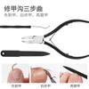Fabricante en stock caja de madera negra cuidado de pedicura 13 piezas multifuncional removedor de piel muerta callosidades gris traje de cuchillos para pedicura de uñas