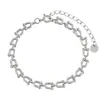 Pulsera de Empalme en Forma de U de Lujo Ligero Estilo Ins, Moderna y Genial para Mujer, Acero de Titanio Chapado en Oro de 18 Quilates, Estilo Unisex Simple para Uso Diario
