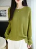 Suéter de punto a rayas, estilo francés, corte relajado, con bloques de color, para mujer. Top de cuello redondo, corte holgado, diseño versátil para primavera y otoño