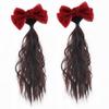 Accesorios para el cabello para niños lazo cola de caballo rizada niñas cabello corto rizado cola de caballo peluca peluca con lazo para niños cola de caballo