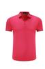 Camisa polo de negócios com bordado - imitação de seda de amoreira, borda cor pérola, vermelho ameixa, manga curta, lapela
