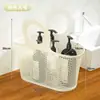 Cesta de Banho Macia Banheiro Azul Estrutura Cesta Banho Dobrável Portátil Cesta Banho Feminina Banho Lavagem Plástico Cesta Organizadora