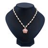 Venta al por mayor de joyería De vez en cuando Creativo Giratorio Distintivo Giratorio Zircón Perla de Agua Dulce Collar con Colgante para Mujer
