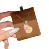 Colar com Pingente de Cabaça Dupla Borboleta Zircônia, Corrente para Suéter Feminino Outono/Inverno, Luxo Leve, Alta Qualidade, Joia de Design Único