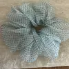 Scrunchie de Malha Grande com Bolinhas Estilo Coreano para Rabo de Cavalo Baixo, Adequado para Mulheres