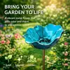 Nuevo Estaca de Metal Hecha a Mano para Jardín de Flores - Comedero de Pájaros Floral de Metal Hecho a Mano