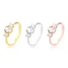 Moda Transfronteriza anillo de plata de ley S925 con circonita al por mayor simple lujo ligero sentido de alta gama anillo para mujer joyería para la mano