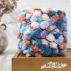 Bolas de hilo de bola de nieve de moda, gránulos de hilo, bolas de hilo para tejer a mano, manta estilo nube ins, hilo con cuentas