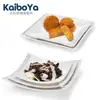 Plato Cuadrado Meiliu Personalizado Blanco a5 Melamina Vajilla Comercio Exterior Imitación Porcelana Plato de Cena Plástico Plato para Snacks Huesos