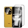 Adecuado para POCO X8 POWER: protector de pantalla de vidrio templado con revestimiento anti-miradas electrochapado, alta definición, a prueba de explosiones, borde curvo, y protector de pantalla transparente con serigrafía para la lente de la cámara