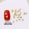 Mini Mariposa Arte de Uñas Pequeña Joyería Hueca Aleación Oro Plata Accesorios Huecos Metal Escarchado Decoración de Uñas