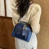 Bolsa de Mão Tendência Transfronteiriça Feminina Estilo 2026 Patchwork de Jeans Retrô Bolsa de Ombro Único Transversal Bolsa Quadrada Pequena Casual para o Trabalho