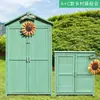  cobertizo de almacenamiento para jardín exterior protección solar casa de herramientas para patio madera anticorrosión gabinete para balcón estante de almacenamiento para artículos varios