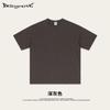 Camiseta de manga curta de tecido de bambu, marca de moda europeia e americana, masculina, verão 2025, cor sólida solta, camiseta básica masculina