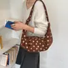 Bolsa de Bolinhas Feminina 2026 Nova Outono Estética de Alto Padrão Meilade Camurça Pelúcia Bolsa de Ombro Único Grande Capacidade Bolsa Bolinho