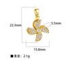 Colgante Individual de Cobre Fundición Microincrustada Estilo Joyería de Lujo Ligero Corazón Oval Incrustado con Gemas de Colores Diamante Completo Accesorios para Collar DIY