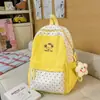 Mochila fresca y linda de lunares estilo coreano para niñas, adecuada para estudiantes de secundaria y primaria, mochila escolar ligera
