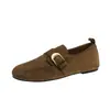 Mocasines casuales retro de suela gruesa para mujer, nuevos estilos de otoño y verano, sin cordones, mules completamente cerrados estilo Birkenstock y zapatos de una sola pieza