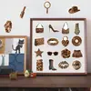 50 pegatinas de estampado de leopardo marrón estilo Y2K para decoración DIY de cuadernos, laptops, equipaje y botellas de agua