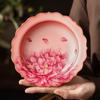 Vaso Rosa Fábrica Ru Chinoiserie com Vermelho Cor Nacional Vaso Peônia Tianxiang Tapete Porta-copos Almofada Isolante Porta-copos Prato para Xícara de Chá Prato para Frutas Secas