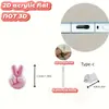 Plug de Pó para Celular Cruzado 2D Plano de Acrílico Ornamento Tipo Pingente de Gato Fofo Interface Oval Tipo-C Desenho Animado