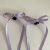 Exquisito Estilo Ballet Cinta Pequeña Pinza para el Cabello Negra Pasador Retro Dulce Cinta para Doble Cola de Caballo Pinza para el Cabello Accesorios para el Cabello
